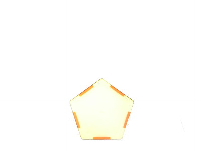 ミニ５　五角形プレート（カラー）ﾌﾟﾗｽﾁｯｸ製５センチタイプ